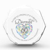Diamond 60th Jubileum hart art naam Fotoblokken (Voorkant)