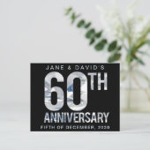 Diamond 60th Jubileum Party Briefkaart (Staand voorkant)