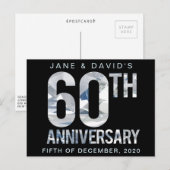 Diamond 60th Jubileum Party Briefkaart (Voorkant / Achterkant)