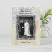 Diamond 60th Wedding Jubileum Bedankkaart (Staand voorkant)