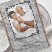Diamond 60th Wedding Jubileum Foto Monogram Deken