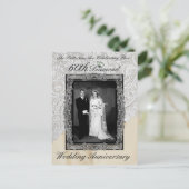 Diamond 60th Wedding Jubileum Foto Uitnodiging (Staand voorkant)