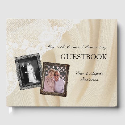 Diamond 60th Wedding Jubileum Gastenboek (Voorkant)