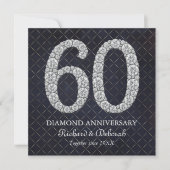 Diamond 60th Wedding Jubileum Groet Kaart (Voorkant)