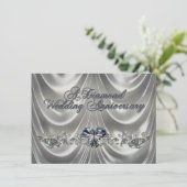 Diamond 60th Wedding Jubileum Kaart (Staand voorkant)