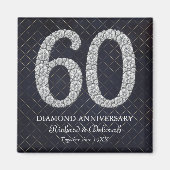 Diamond 60th Wedding Jubileum Keepsake Magneet (Voorkant)