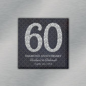 Diamond 60th Wedding Jubileum Keepsake Magneet