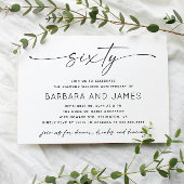 Diamond 60th Wedding Jubileum. Minimalistische fot Kaart