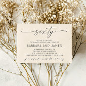 Diamond 60th Wedding Jubileum. Minimalistische fot Kaart