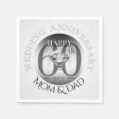 Diamond 60th Wedding Jubileum Papieren servetten (Voorkant)