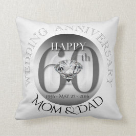 Diamond 60th Wedding Jubileum Pillow Kussen