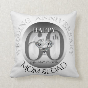 Diamond 60th Wedding Jubileum Pillow Kussen