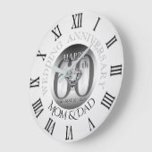 Diamond 60th Wedding Jubileum R Clock B Roman N Grote Klok (Hoek)