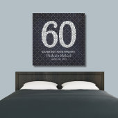 Diamond 60th Wedding Jubileum Real Canvas Afdruk