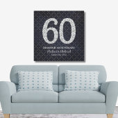 Diamond 60th Wedding Jubileum Real Canvas Afdruk