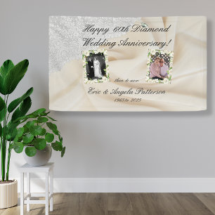 Diamond 60th Wedding Jubileum Spandoek