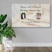 Diamond 60th Wedding Jubileum Spandoek