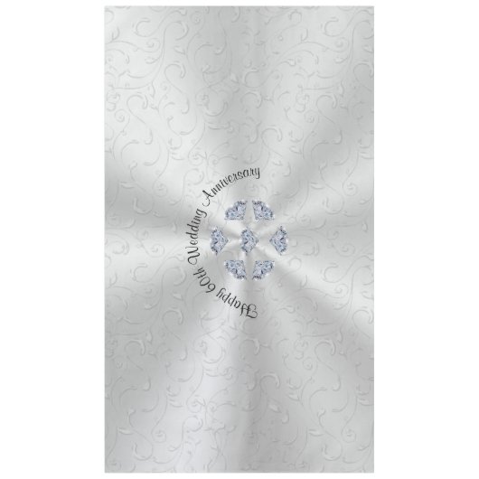 Diamond 60th Wedding Jubileum Table Decorations Tafelkleed (Voorkant)