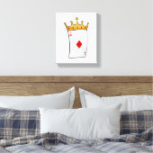 Diamond Ace met King Crown Canvas Afdruk (Insitu (Slaapkamer))