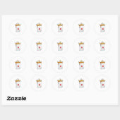 Diamond Ace met King Crown Ronde Sticker (Vel)