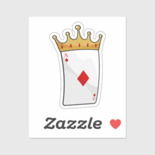 Diamond Ace met King Crown Sticker