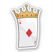 Diamond Ace met King Crown Sticker (Voorkant)