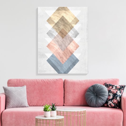 Diamond Allign I Canvas Afdruk (Insitu (Woonkamer))