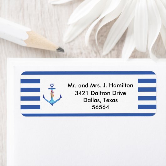 Diamond Anchor Fabulous Ocean Wedding Etiket (Insitu)