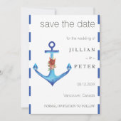 Diamond Anchor Fabulous Ocean Wedding Save The Date (Voorkant)