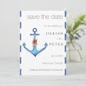Diamond Anchor Fabulous Ocean Wedding Save The Date (Staand voorkant)