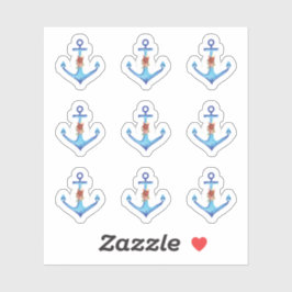 Diamond Anchor Fabulous Ocean Wedding Sticker