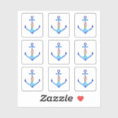 Diamond Anchor Fabulous Ocean Wedding Sticker (Vel)