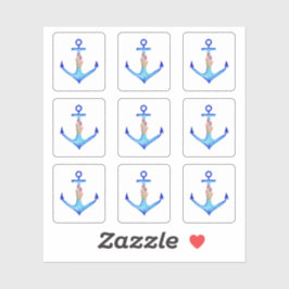 Diamond Anchor Fabulous Ocean Wedding Sticker