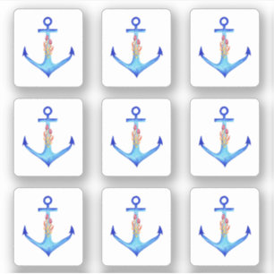 Diamond Anchor Fabulous Ocean Wedding Sticker