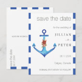 Diamond Anchor Prachtige Oceaan Huwelijk Briefkaart (Voorkant / Achterkant)