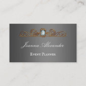 Diamond and Gold Dark Silver - Aangepersonaliseerd Visitekaartje (Voorkant)