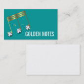 Diamond and Gold Musical Note Visitekaartje. Visitekaartje (Voorkant / Achterkant)