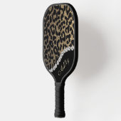 Diamond and Leopard Glitter Add Name Pickleball Paddle (Links)