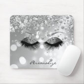 Diamond and Silver Glitter Eyes Muismat (Met muis)
