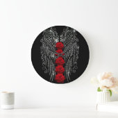 Diamond Angel Wings & Red Roses Grote Klok (Huis)
