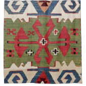 Diamond Arrow Konya Blue Green Cowboy  Douchegordijn (Voorkant)