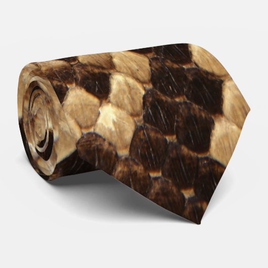 Diamond Back Snake Skin Stropdas (Opgerold)