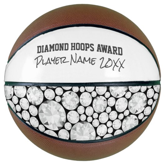 Diamond Basketball Hoops Award Sport Glam Pareltje Basketbal (Voorkant)