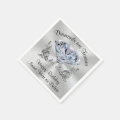 Diamond Birthday Party Napkins, gepersonaliseerd Servet (Hoek)