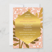 Diamond Birthday Peach Pastel Gold Leaf Lace Kaart (Voorkant)