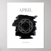Diamond Birthstone april Poster (Voorkant)