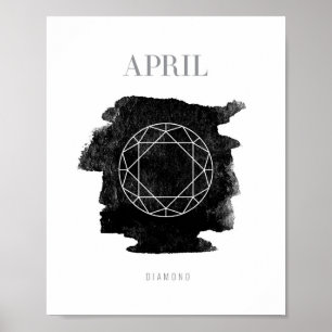 Diamond Birthstone april Poster