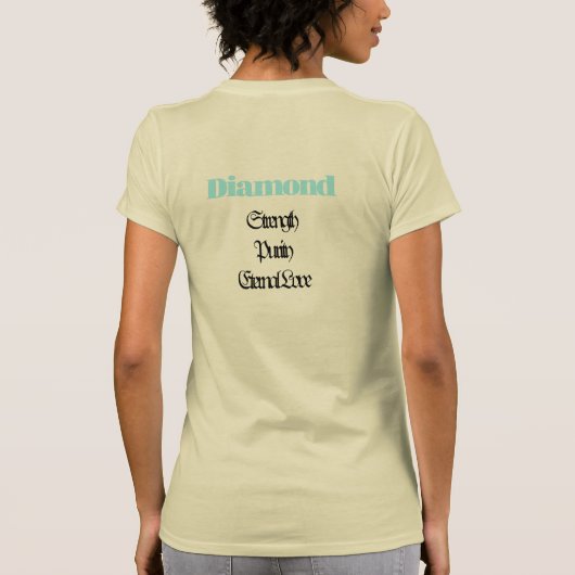 Diamond Birthstone - April T-shirt (Achterkant)