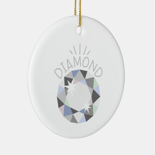Diamond Birthstone Keramisch Ornament (Rechts)