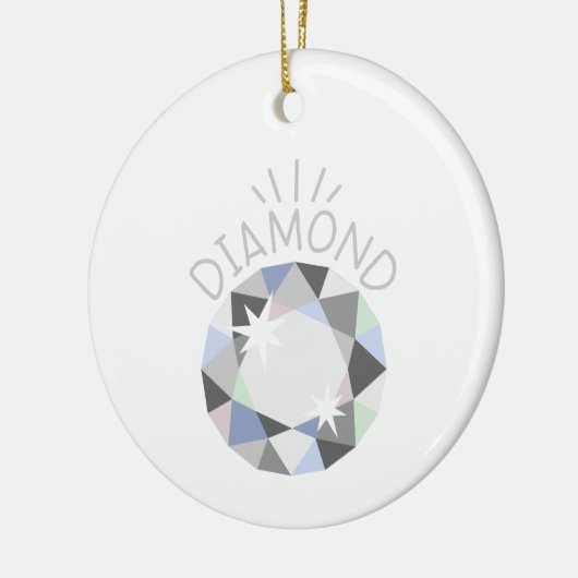 Diamond Birthstone Keramisch Ornament (Links)